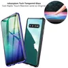 Fashion Slim Metal Magnetic Adsorption Mobile Phone Cases For Samsung Galaxy S21 Ultra Plus HD Clear Double Sided Tempered Glass Shockproof Shell 360 Full Body Cover