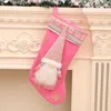 Christmas Knitted Flannelette Large Socks Ornaments Pendant Faceless Deep Forest Dwarf Elderly Doll Kids Xmas Gift