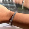 Lien, chaîne 4mm 5mm 2021 mode hommes femmes cristal or Zircon Tennis Bracelet Out cubain Hip Hop bijoux collier en gros