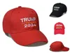 Trump 2024 Hoed Trump Katoen Zonnebrandcrème Baseball GLB met verstelbare gespen Borduurbrieven USA CAP Red Black Color Outdoor