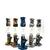 4 estilos Hookahs em linha reta Bongo de silicone tubos de fumar com plataformas de óleo tubulações de vidro tubulação de água