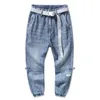 男性のジーンズ緩い洗いズアンパンツ三次元仕立てウエストデニム男性トレンド大サイズビッグ28-42