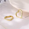 Simple love peach heart 18k gold plated Ear Cuff earrings fashion style gift fit women DIY jewelry earring