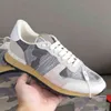 Lässige Schuhe Rockrunner Camouflage Sneakers Desginer Herren Stente Rivet Trainer Echtes Leder 38 Farben mit Geschenk 264