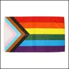 Banner Flags Festive Party Supplies Home Garden12 Designs 3x5fts 90x150cm Philadelphia Phily Straight Ally Progress LGBT Rainbow Gay Pride