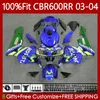 OEM-Karosserie für HONDA CBR 600RR 600F5 600CC 03-04 Karosserie 71No.17 CBR 600 RR F5 CC CBR600RR 03 04 CBR600F5 CBR-600 CBR600 RR 2003 2004 Spritzgussverkleidungen Movistar Blau