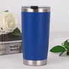 New fashion 20oz Drinking Cup Tumbler with Lid Stainless Steel Wine Glass Vacuum Insulated cup Travel 18color 496