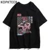 Tanjiro Inosuke Hashibira Akaza engraçado camisetas Demon Slayer Kimetsu No Yaiba Anime T-shirt Harajuku Estética Verão T-shirts Y220208