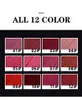 Langmanni 12pcs/Set Matt Lip Gloss Set Flüssiger Lippenstift wasserdichte lang anhaltende feuchtigkeitsspendende Lippenstift -Kosmetik Lippentönung Set