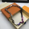 2020 eingeführtes Armband-Design, modische, farbenfrohe Marken, Ketten-Halsketten-Buchstaben für Männer und Frauen, Festival-Geschenke mit Box