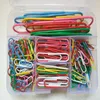 250pcs/box=1set Desk accessories 28mm 50mm 100mm mix size Colorful Metal Binder Clipper Paper Clip Office Stationery Binding Supplies Shool Marking Clips
