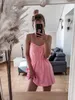 2021 neue Sommer Kleidung Halfter Kleid Frauen FashionV Neck Ärmellose Cuty Baumwolle Weiß Kleider Y0823