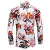 Большой размер 5xL 6xL 7XL Осенняя мужская цветочная рубашка мода печать с длинным рукавом рубашки мужчины повседневные бизнес цветочные рубашки мужчина 210528