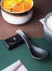 Spoons 3PCS Ceramic Spoon Household Tableware Drinking Soup Home Decoration Rice Dinner Restaurant Ornaments Crafts