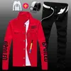 New Mens Denim Jacket Jeans Pants Slim Fit 2pcs Set Boys Casual Letters Printed Coat Trousers with Pendant Candy Color G1217