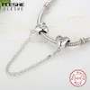 Eleshe Authentic 925 Sterling Silver Daisy Bow Hjärtskyddskedja Charm Bead Fit Original Charm Bracelet Smycken Making Q0531