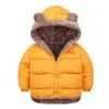 Winter Thicken Kids Jackets For Girls Coats Boys Jackets Plus Cashmere Jackets Toddler Hooded Outerwear Infant Children Clothes H0909