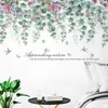 Stor natur grön löv vägg klistermärken för vardagsrum sovrum TV soffa bakgrund Avtagbara DIY väggdekaler miljövänliga väggmålningar 210929