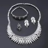 Earrings & Necklace CYNTHIA Fashion Jewelry Sets Dubai Silver Plated Elegant Women African Bridal Wedding Bracelet Ring