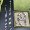 Luxe Metalen Ketting Ketting Tijger Hoofd Hanger Armbanden Hoge Kwaliteit Dubbele Brief Vrouwen Sieraden Sets