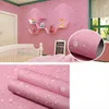 Wallpapers Modern Children's Pink Self-adhesive Wallpaper Home Decoration Film Wall Sticker Panel Roll Paper DIY Room Bedroom Mural