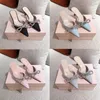 Mach Designer Womens Heel Sandals Double Bow Glittered Pumps Leather Butterfly Wedding Gift Party Dating Dress Shoes Straps High Heels