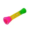 Mini tubo colorato in silicone con tubo di vetro Corno Fda Herb Tubi per fumatori Filtro per sigarette Tabacco Utensile manuale WLL1076