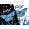 Herren Hip Hop T-Shirts Blauer Schmetterling Streetwear Männer Harajuku Sommer Kurzarm T-Shirt Baumwolle Tops T-Shirts Männliche Übergröße Kleidung 210726