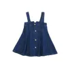 2020 28y幼児の女の赤ちゃんファッション服2PCS白い固形フレア長袖Blousedededenim Bib Dressカジュアル服fall set3198831