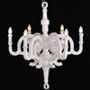 Ecolight Grátis Envio Moderno Madeira Candelabros 5 ou 6 Luzes E14 Pintura Branca ou Preta Living Chandelier Light Light Lighting