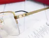 Half frame schroef ronde been optische klassieke ontwerp bril metalen heren eenvoudige zakelijke stijl lenzenvloeistof frame CT00870