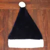 Santa Claus Hat 7 Colors Short Plush Christmas caps Decoration Cosplay Caps29*39cm Adult Xmas Party Hats ZC414