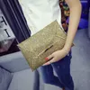 Mulheres Bolsa de Noite Bolsa Lantequinas Envelope Black Bolsa Sparkling Party Sacos Sólido Dia do Casamento Bling Embreagens De Bens De Bens