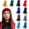 16 färger unisex sammet durags bandana turban hatt pirat kepsar peruker doo durag biker headwear huvudband pirat hatt hår tillbehör c325