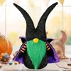 Party Supplies Halloween Gnomes Handgjorda Tomte Svenska Nisse Ornament med Black Witch Cloak Table Dekorationer Kids Gifts XBJK2108