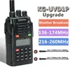 Mise à niveau du talkie-walkie Wouxun KG-UVD1P diffusion météo 136-174/216-260MHz codage DTMFﾠIP55 Radio amateur amateur étanche