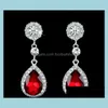 Boucles d'oreilles de lustre Dangle Bijoux Femmes Médiaire Mécristal Crystal Waterdrop 925 Sterling Sier goutte 4 couleurs Livraison 2021 UJ0RT