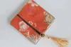 Quadratische chinesische Seidefleck Mix 12colors Schmuck Display Verpackung Tasche Reißverschluss Hochzeitsfeier Gunst Geschenk Tasche