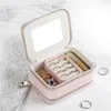 Bathroom Storage & Organization Leather Jewelry Box Organizer Necklace Bracelet Earring Case Holder Gift Portable Travel Ornament2388