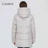 Gasman cor-de-rosa moda casacos de inverno morno mulheres mulheres com capuz para baixo parka outwear casaco feminino beber jaqueta mais tamanho 011 211216