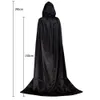 Costume decorativo di Halloween Morte per adulti Costumi Cosplay Mantello con cappuccio nero Spaventoso Strega Diavolo Gioco di ruolo Party305z