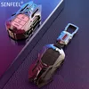 Zink Alloy + Läderbil Remote Key Case Cover för Honda 2016 2017 CRV Pilot Accord Civic Fit befriad Interiörtillbehör Keychain