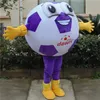 Halloween paars voetbal mascotte kostuum hoge kwaliteit cartoon voetbal thema karakter carnaval unisex volwassenen maat kerst verjaardag partij outdoor outfit