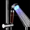 Musluklar, bahçe olarak duşlar LED banyo duş başlıkları yağmurlama el ev banyo odası malzemeleri Colorf atmosfer dekorasyon gece lambası damla de