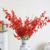 Artificial Orchid Flowers 5 Branch High Quality Silk Oncidium Hybridum Dancing-Doll Orchids for Home Wedding Garden Decor 8 Colors