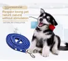 PU Leather Dog Leashes Chain Leads Rope Pet Cat Traction hook buckle for Small Animal Collar Harness Running Walk Black Red Blue