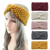 Fashion Crochet Knitted Headband Women Solid Color Autumn Winter Wide-brimmed Hair Bands Headwrap Hair Accessories