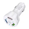 Car Chargers Quick Charge 3 Ports USB Cell Phone Charger Adapter For Samsung S10 Fast Charging Accessories