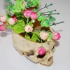 Résine crâne modèle Pot de fleur brillant assiette de fruits conteneur de stockage Pot de fleur planteur crâne Pot décor à la maison artisanat 210615