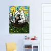 Alec Graffiti pop painting street urban money art on canvaswall pictures for living room home decor wall decoratior T200904